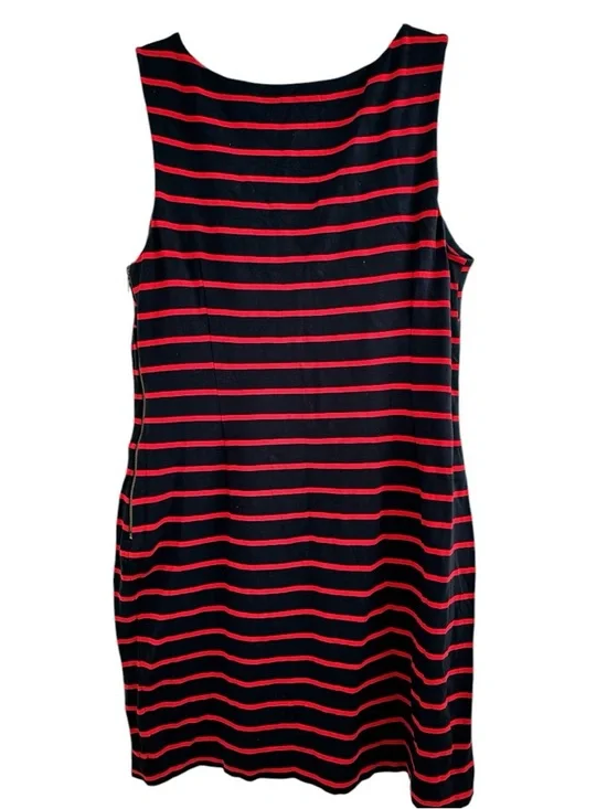 Banana Republic Striped V-Neck Midi Dress, P2P:19-21”, L:36 - Picture 3 of 8